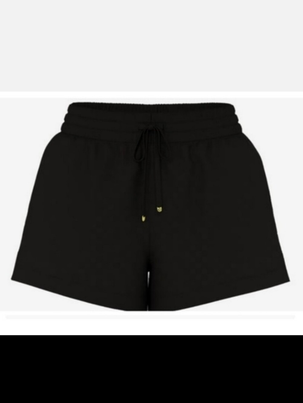 Victoria's secret cotton linen blend swim coverup shorts BLACK MEDIUM